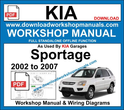 Kia Sportage Service repair workshop manual 2002 to 2007